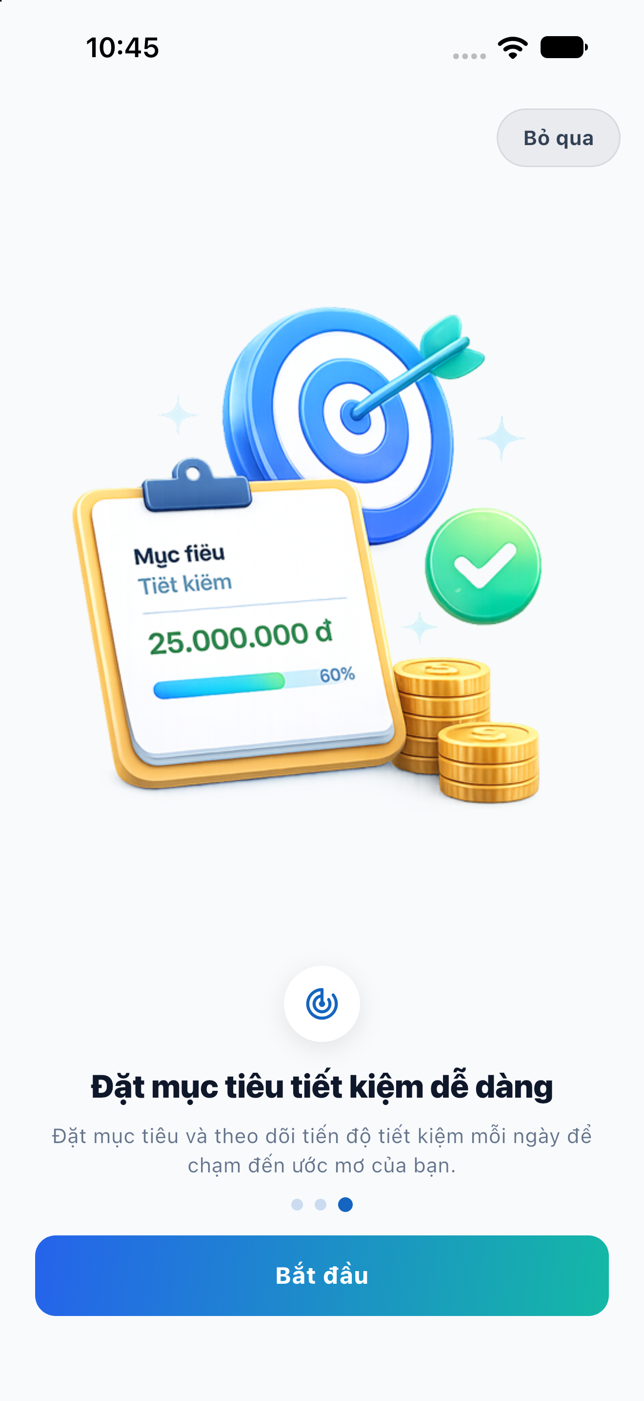 Savings goals